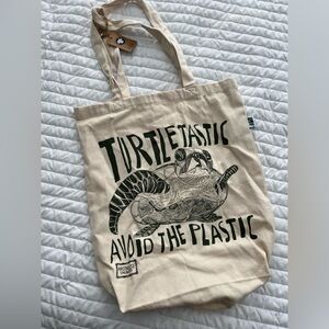Turtletastic canvas tote bag